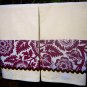 Kitchen Towel Set--cream with purple floral