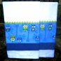 Kitchen Towel Set--blue and green owls