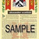 ALEXANDER - SCOTTISH - Coat of Arms - Family Crest - Armorial GIFT! 8.5x11 ALEXANDER - SCOTTISH - Coat of Arms - Family Crest - Armorial GIFT! 8.5x11