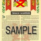 BRUCE - SCOTTISH - Coat of Arms - Family Crest - Armorial GIFT! 8.5x11
