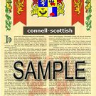 CONNELL - SCOTTISH - Coat of Arms - Family Crest - Armorial GIFT! 8.5x11