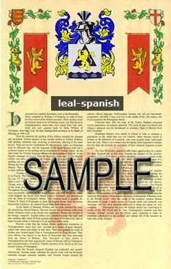 LEAL - SPANISH - Armorial Name History - Coat of Arms - Family Crest ...