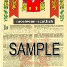 MCELVEEN - SCOTTISH - Armorial Name History - Coat of Arms - Family Crest GIFT! 8.5x11