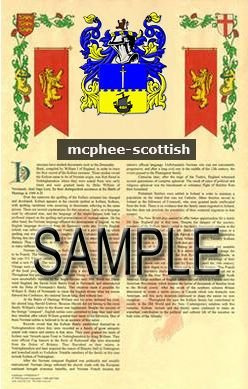 MCPHEE - SCOTTISH - Armorial Name History - Coat of Arms - Family Crest ...