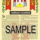 NEILSON - SCOTTISH - Armorial Name History - Coat of Arms - Family Crest GIFT! 8.5x11