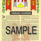 NIELSON - SCOTTISH - Armorial Name History - Coat of Arms - Family Crest GIFT! 8.5x11