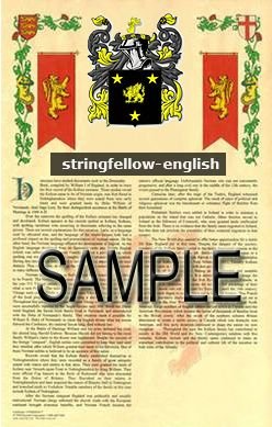STRINGFELLOW - ENGLISH - Armorial Name History - Coat of Arms - Family ...