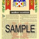 WALKER - SCOTTISH - Armorial Name History - Coat of Arms - Family Crest GIFT! 8.5x11
