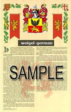 WEIGEL - GERMAN - Armorial Name History - Coat of Arms - Family Crest ...