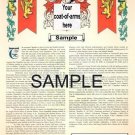11x17 in LARGE SIZE - Armorial Name History - Coat of Arms - Family Crest GIFT!