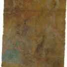 ANTIQUE PAINTING TIBET ART KING WITH MAIDS RARE