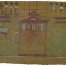 ANTIQUE EGYPTIAN PAINTING OLD FERO & WIFE RARE