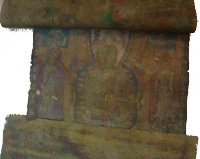 ANTIQUE ASIAN PAINTING BUDDHA FIRST HALF OF 11 CENTERY