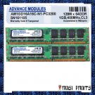 ADVANCE MODULES 2x1GB DDR PC-3200 DRAM 2GB 400MHZ RAM