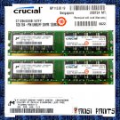 CRUCIAL 2x1GB PC3200 CL3 SDRAM 2GB 184pin 400MHZ RAM