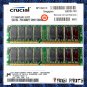 CRUCIAL 2x1GB PC3200 CL3 SDRAM 2GB 184pin 400MHZ RAM