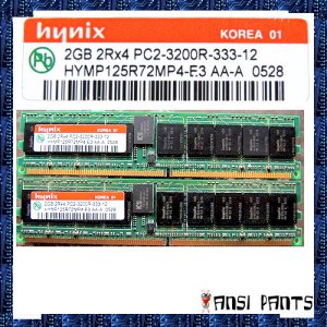 HYNIX 2x2GB 4GB DDR2 PC2-3200 SDRAM 2Rx4 CL3 ECC RAM