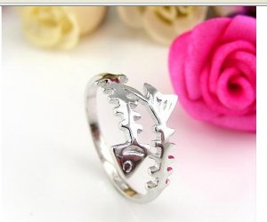 NEW Abstract individual fish bone jewelry ring ring