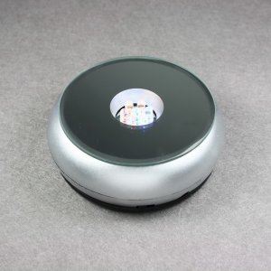 NEW Unique Rotating Crystal Display Base Stand 7 LED Light