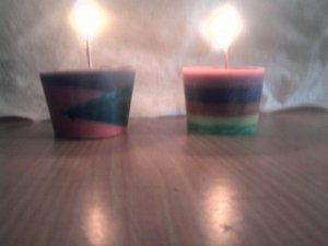 multi color candle -