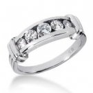 1.00ctw diamond chanel set 14k gold wedding band