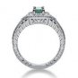 3.13 ct,w Diamonds And Emerald Shape Green Emerald,Fancy Diamond Ring