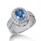 1.50 ctw New Style Blue Diamond Engagement Ring