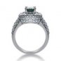 3.74 ct,w Diamonds And Oval Green Emerald,Fancy Diamond Ring