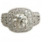 Certified 2.25ct Round Brilliant Fancy Diamond Engagement Ring