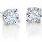 0.10ct Round Cut Diamond Studs ,White Gold