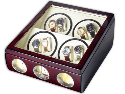 Steinhausen Watch Winder (8+3 Dark Cherry) # TM 542 DE