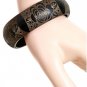 Boho Hippie Ethnic Wood ROSE BANGLE BRACELET BROWN