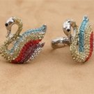 Rainbow Crystals Swan Stretch Ring