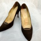 Chocolate Suede pumps 1960's