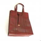ESTEE LAUDER Rich Maroon Deep Handbag Imitation Leather Large 13" Signed