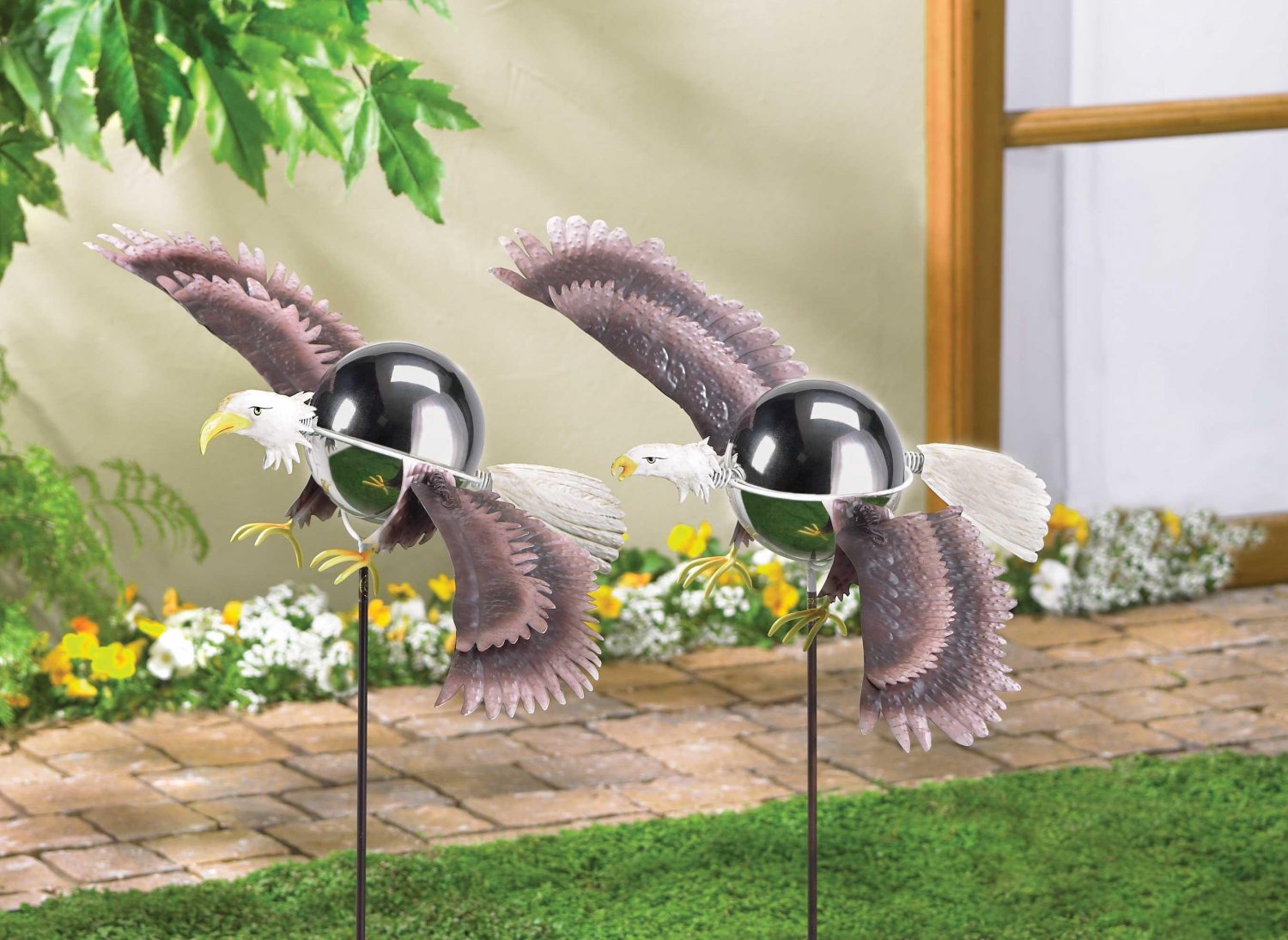 Eagle GazingBall Garden Stake FREE SHIPPING