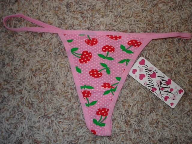 Nwt Jolie Red Or Pink Cherries Cherry Thongs Thong Panties Sz S 5 M 6 