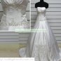 Free Shipping Hot Sale A-line Strapless White Satin Embroider Beaded Wedding Dress Bridal Gown S46