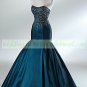 Free Shipping Mermaid Strapless Blue Purple Taffeta Beaded Prom Dress Party Dress R001