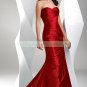 Free Shipping Strapless Purple Silver Gray Red Taffeta Ruffled Party Dress Prom Dress Y010