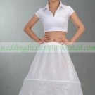 Free Shipping Bridal Accessories-White 2 Hoops No Organza Petticoat Crinoline Underskirt PC1