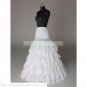 Free Shipping Bridal Accessories-White 4 Layers No Organza Petticoat Crinoline Underskirt PC2