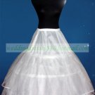 Free Shipping Bridal Accessories-White 3 Hoops 2 Layers Organza Petticoat Crinoline Underskirt PC3