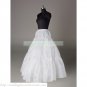Free Shipping Bridal Accessories-White No Hoops 3 Layers Organza Petticoat Crinoline Underskirt PC4