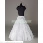 Free Shipping Bridal Accessories-White No Hoops 3 Layers Organza Petticoat Crinoline Underskirt PC4