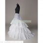 Free Shipping Bridal Accessories-White 3 Layers Trailing Petticoat Crinoline Underskirt PC6