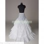 Free Shipping Bridal Accessories-White 3 Layers Trailing Petticoat Crinoline Underskirt PC6