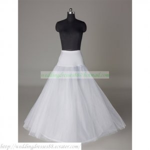 Free Shipping Bridal Accessories-White 1Hoop 1 Layers Organza Petticoat Crinoline Underskirt PC7