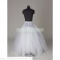 Free Shipping Bridal Accessories-White No Hoop 3 Layers Organza Petticoat Crinoline Underskirt PC8