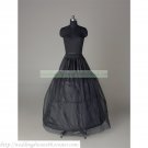 Free Shipping Bridal Accessories-Black 3 Hoops 3 Layers Organza Petticoat Crinoline Underskirt PC9
